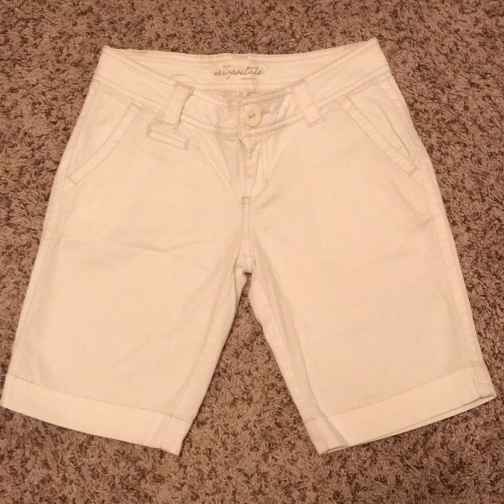 Aeropostale White Bermuda Shorts